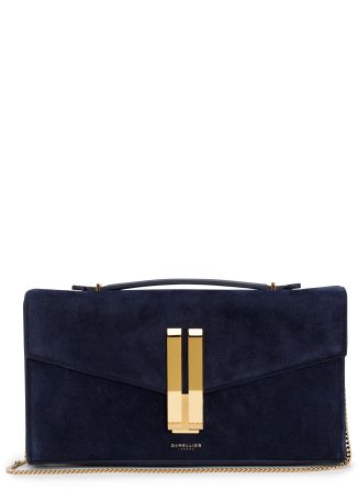 The Vancouver blue suede clutch