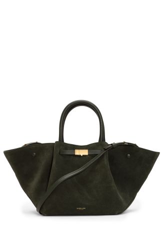 The midi new york green suede tote