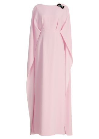 Merinda yellow floral-embroidered wool cardigan