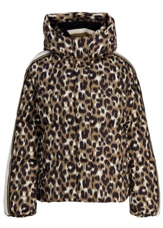 Ada leopard-print twill ski jacket