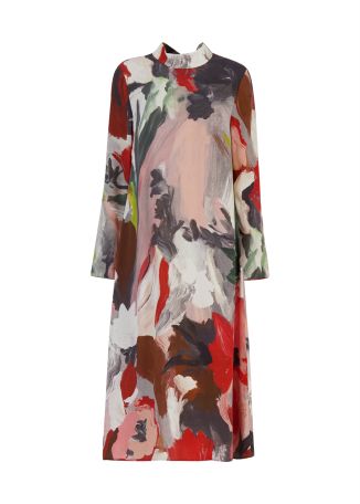 Floral-print midi dress