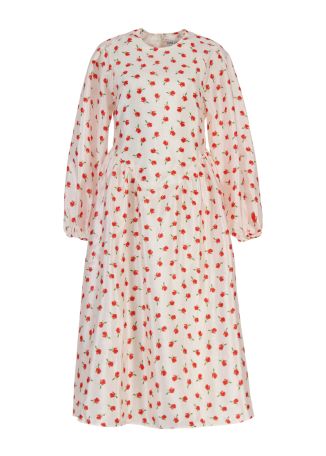 Floral-print midi dress