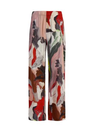 Floral-print trousers