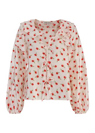Floral-print blouse