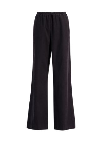 Grey straight-leg cotton trousers