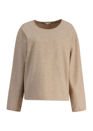 Beige wool-blend jumper