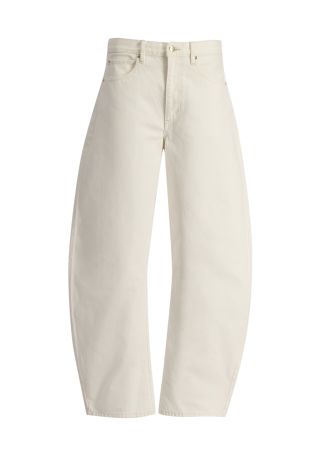 The bubble white barrel-leg jeans
