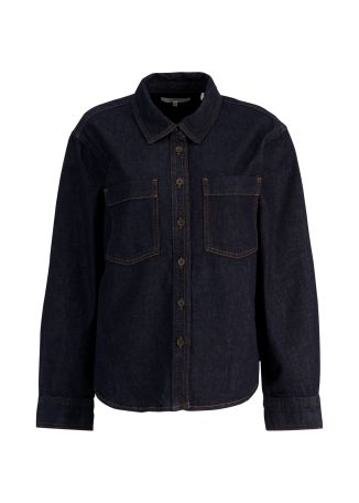 The polished shirt navy denim shirt