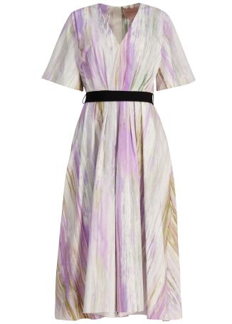 Sana printed cotton midi dress