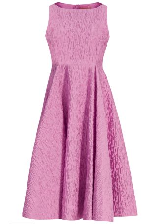 Tera lilac textured cloqué midi dress