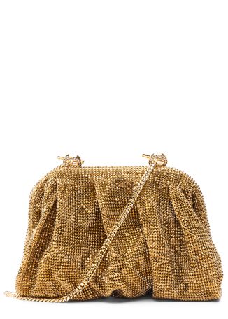 Venus La Petite crystal-embellished mesh clutch