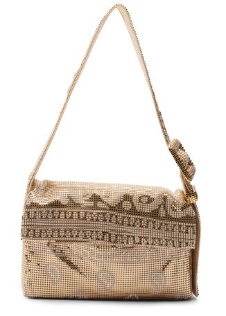 Vitty La Mignon gold embellished mesh shoulder bag