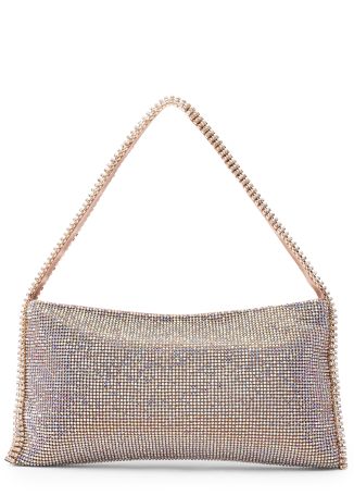 Your Best Friend La Grande silver crystal-embellished mesh shoulder bag