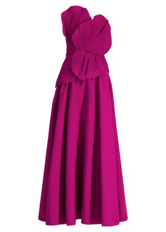 Sageston pink strapless gown
