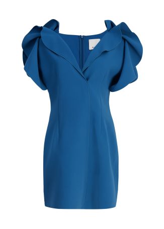 Normanhill blue crepe mini dress