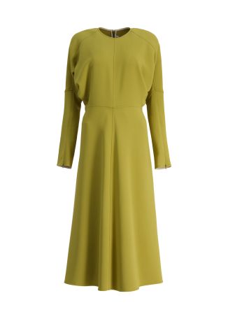 Green midi dress