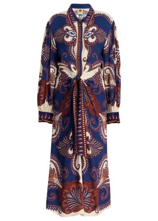 Arabesque Scarf printed midi dress