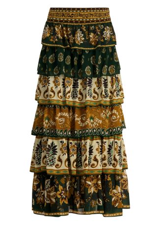 Ayla tiered maxi skirt