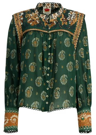 Tayla printed cotton blouse