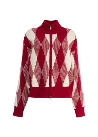 Karina diamond-jacquard jacket