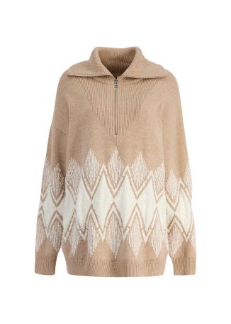 Betty patterned-jacquard wool-blend jumper