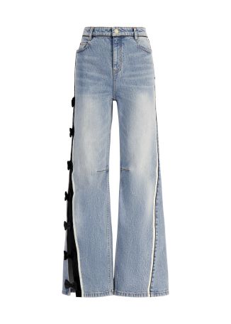 Dan bow-embellished jeans