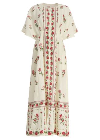 Gesto Quebrada floral-print linen maxi dress