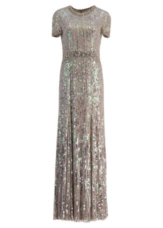 Celeste sequin-embellished tulle gown