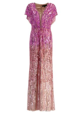 Dusk sequin-embellished tulle gown