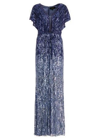 Dusk sequin-embellished tulle gown