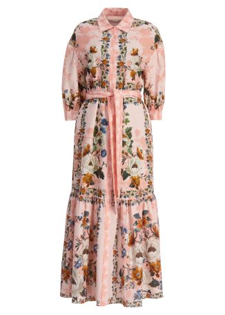 Bianca floral-print linen-blend maxi dress