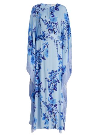 Esmeralda floral-print crepe maxi dress