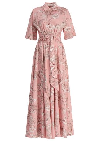Posie printed cotton maxi dress