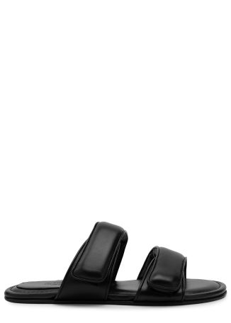 Juliennne black leather sandals