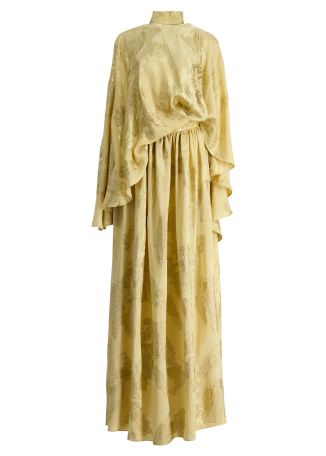 Lamarr gold shimmering fil coupé maxi dress