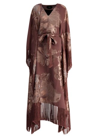 Dawn Royale floral-jacquard kaftan