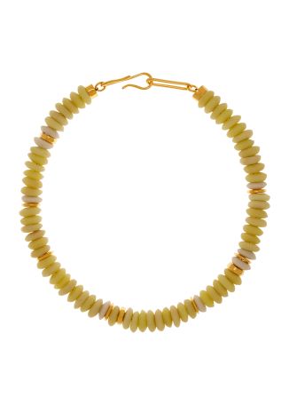 Laguna yellow beaded necklace