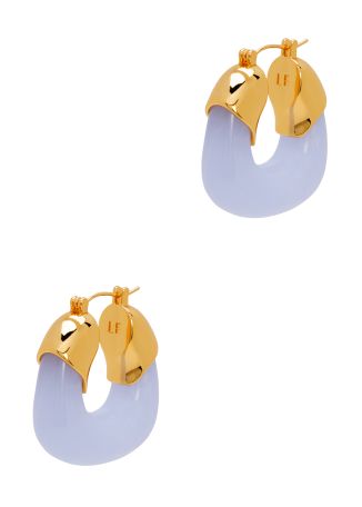 24kt gold-plated resin hoop earrings
