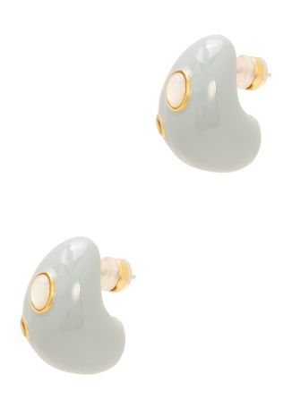 Mini arp blue gemstone-embellished drop earrings