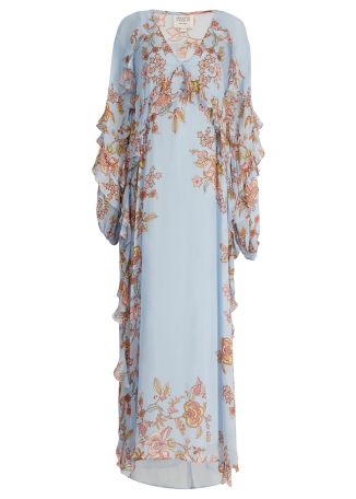 Riah floral-print chiffon kaftan