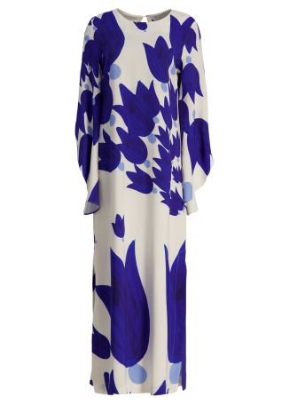 Theano printed silk-blend mini dress