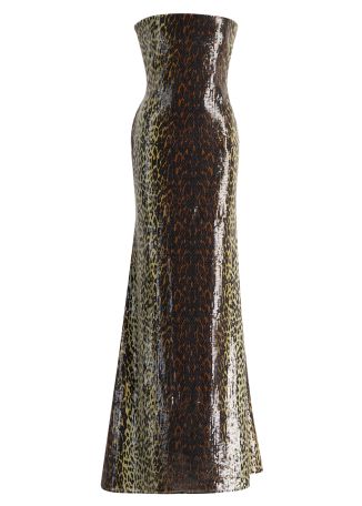 Black draped crepe gown