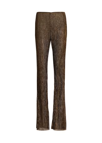 Dries green metallic trousers