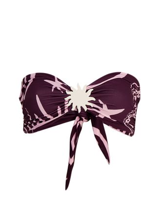 Maple printed bikini top