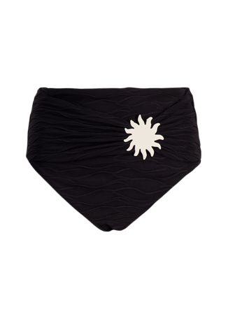 Noelle black ruched bikini briefs