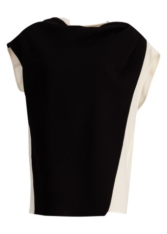 Elsa colour-blocked crepe top