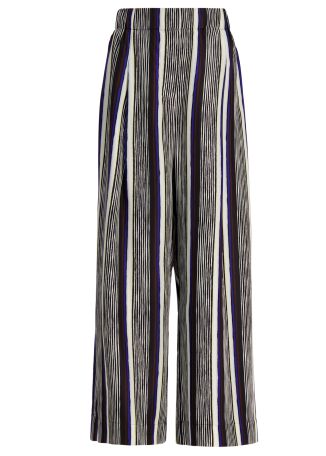 Amira striped silk trousers