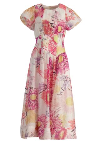 Bexley floral-print linen-blend midi dress