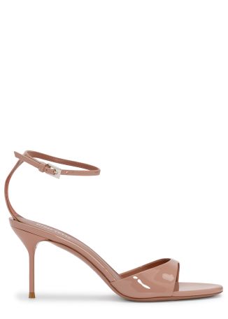 Lidia 90 pink leather sandals