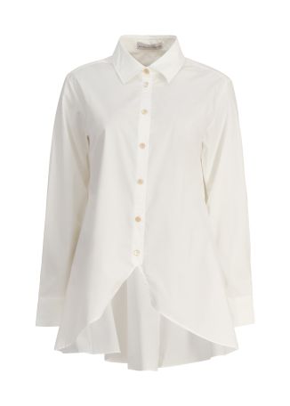 Rhythm white asymmetric stretch-cotton shirt